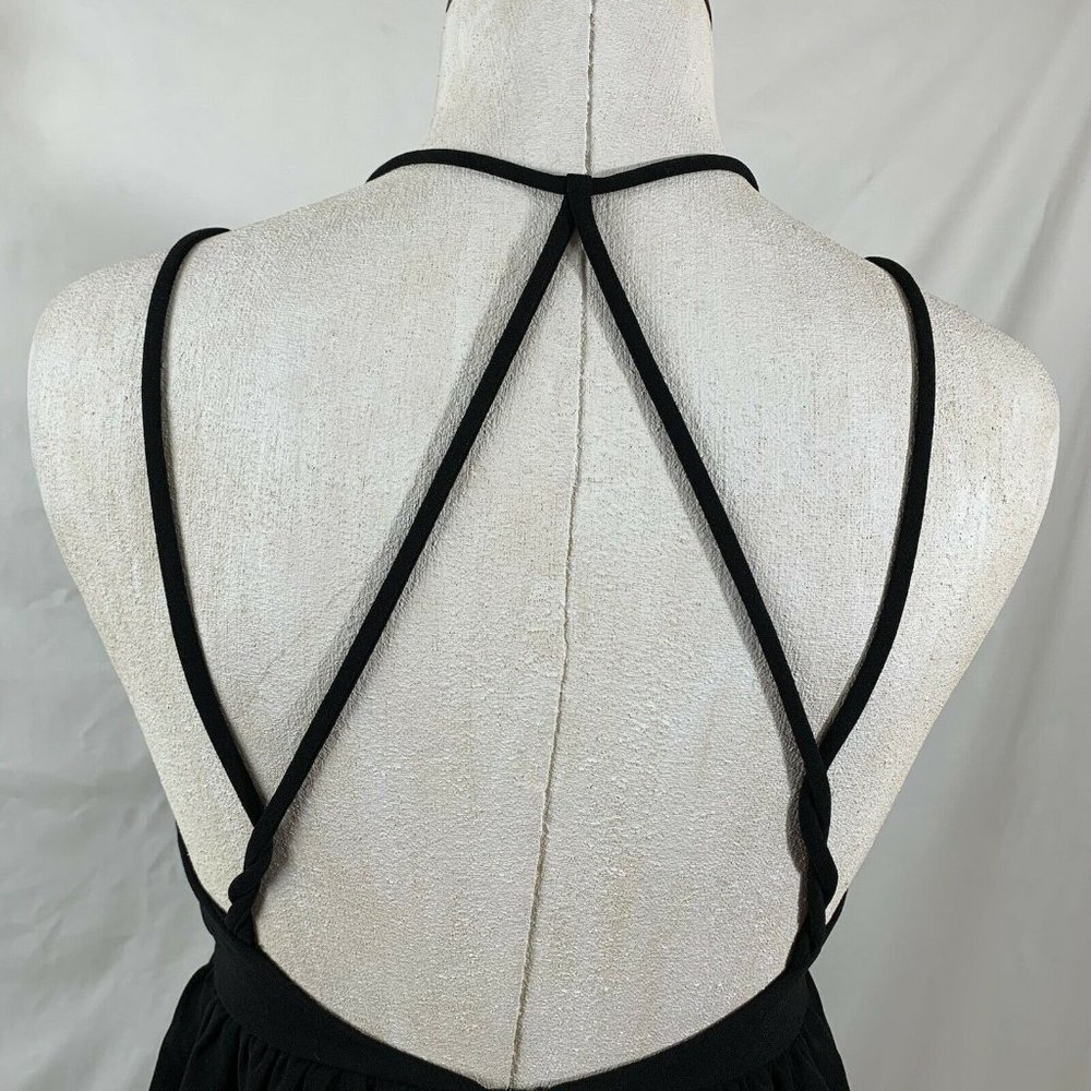 Deep V Neck Crop Top Peplum Top Size Small Silence + Noise Sleeveless - Picture 7 of 10